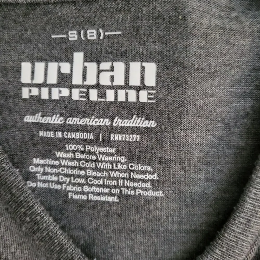 Size 8 Urban Pipeline fleece bottom polyester top pajama set